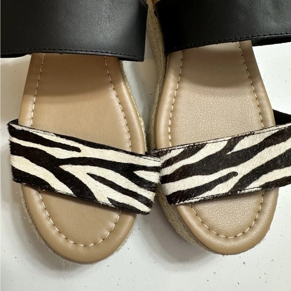Steve Madden Women's Fifer Espadrille Wedge Sandals 7 Zebra Print Platform NWOT - Picture 7 of 9